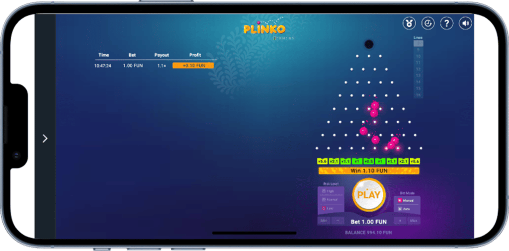 Plinko game