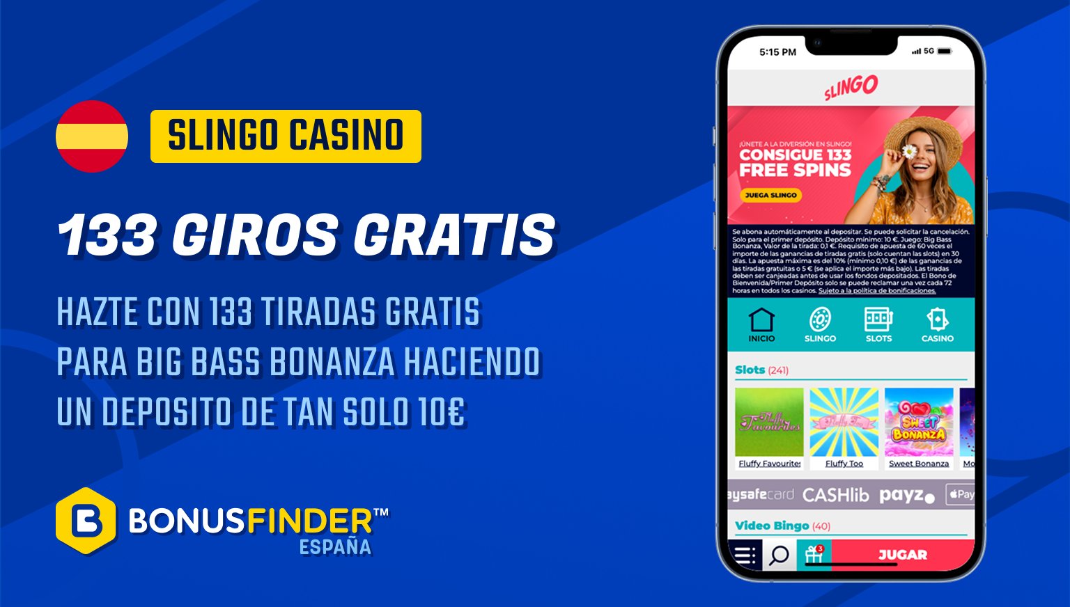 Slingo Casino 133 tiradas gratis