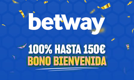 Bono bienvenida betway: 100% hasta 150 euros.